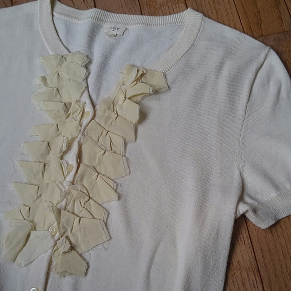 ♦3 for $15 J.Crew Ivory Cardigan Top - Picture 8 of 8